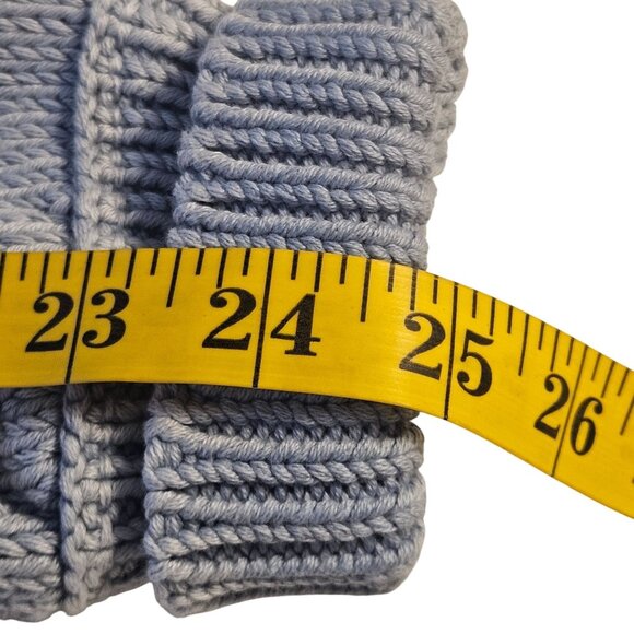 Sundance Women Chunky Knit Cardigan Blue M Crochet Boho Cottagecore Quiet Luxury - Picture 6 of 11